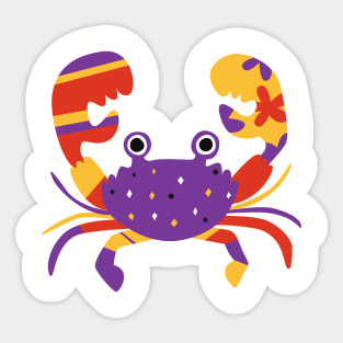 Cute Cartoon Crab Sticker